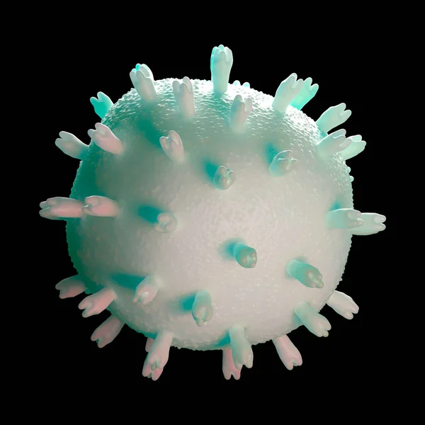 Hiv Virus Closeup Artwork Stock Photo