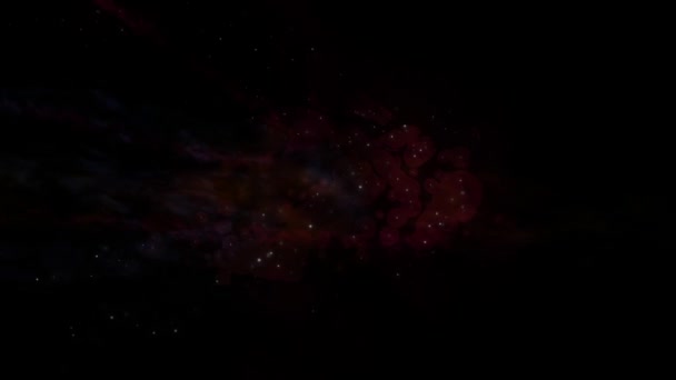 Vacker Utsikt Över Stjärnor Mörk Galax — Stockvideo