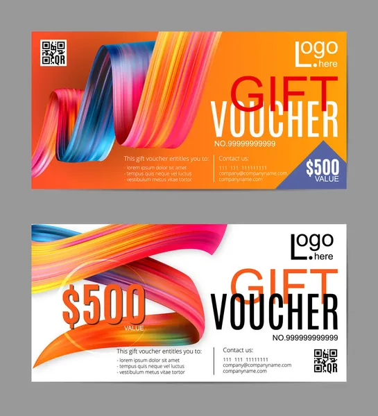 Modern Gift Voucher , Discount Card , Offer Card Illustration. Shop for artists. Vector — Stock Vector