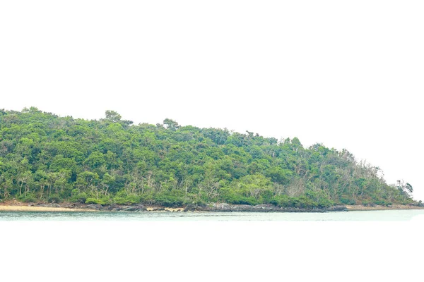 Grou Των Δέντρων Νησί Απομονωμένο Λευκό Φόντο Ταϊλάνδη — Φωτογραφία Αρχείου