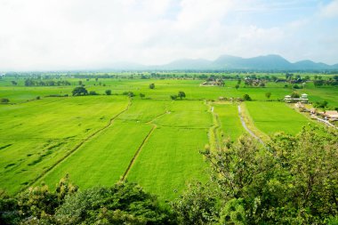 Landscape  Hill view from Tiger Cave Temple in Kanchanaburi , Thailand.