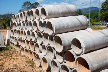 İnşaat için güçlendirilmiş beton boru, soyut beton drenaj boruları..