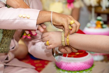 Düğün Çeyiz, Çeyiz Evlilik Tayland, Tayland düğün, töreni.