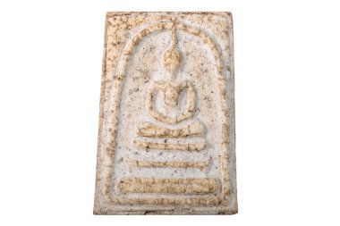 Tılsımlar, Macro Thai Buda tılsımı beyaz arka planda izole edilmiş..