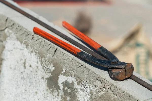 Tutup Alat Tang Klem Untuk Memotong Kabel Untuk Membangun Dan — Stok Foto