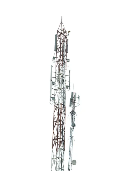 Antenas Telecomunicaciones Torre Telecomunicaciones Poste Telefónico Larga Distancia Red Móvil — Foto de Stock