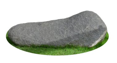 Fragment of granite  isolated  on white background.