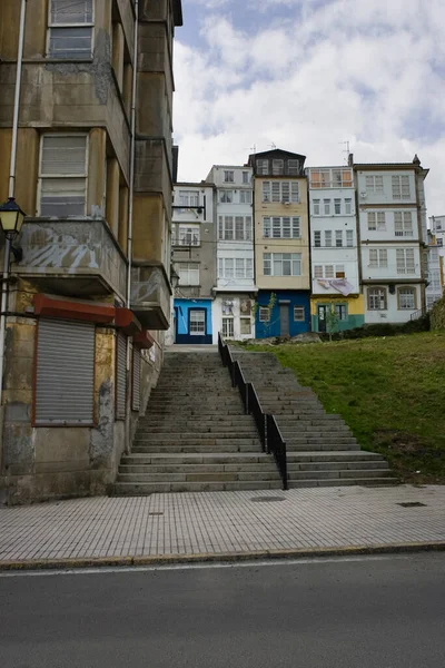 Escaleras Acceso Casas Barrio Ferrol — Foto de Stock
