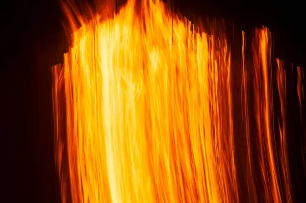 Plameny Ohně Táboráku Abstraktními Tvary Pohybem — Stock fotografie