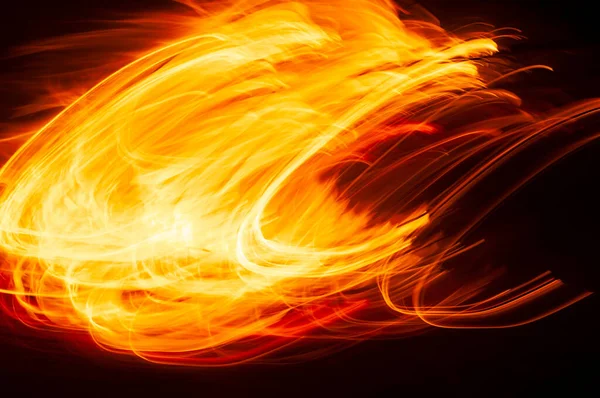 Tűzláng Máglyáról Elvont Formájú Mozgásban Lévő — Stock Fotó