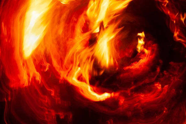 Vuurvlammen Van Een Kampvuur Met Abstracte Vormen Beweging — Stockfoto