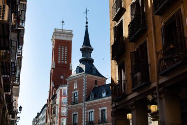 View of Gerona street and the Santa Cruz Palace in Madrid.