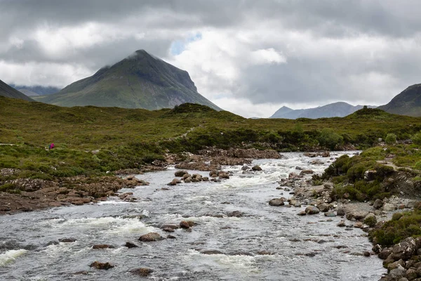 Floden Sligachan Skye Skotska Högländerna — Stockfoto