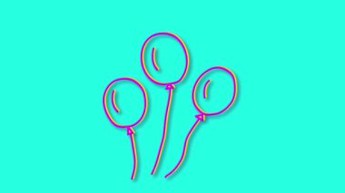 Parlak el çizimi balon sembolü. 