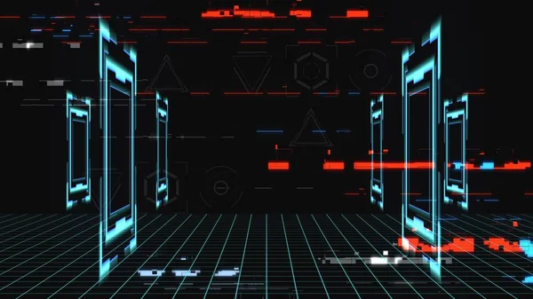 Ağ tabanlı geometrik fütüristik tasarım