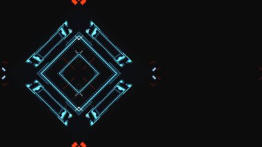 Parlak elementlerle geometrik arkaplan, mekansal yanılsama