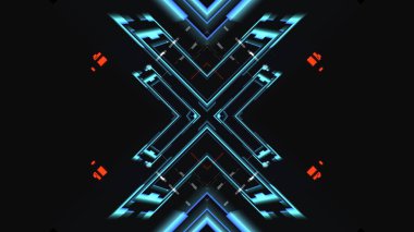 Parlak elementlerle geometrik arkaplan, mekansal yanılsama