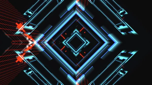 soyut geometrik arkaplan kare elementlerin parlaklığı, mekansal yanılsama