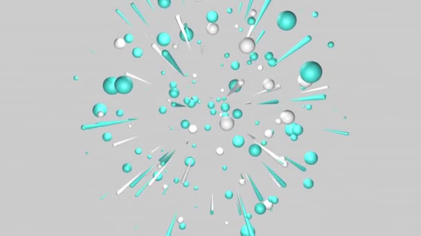 Abstract geometric background of moving particles — Vídeo de stock