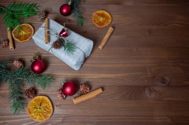 Sancaklar ve kartpostallar için yeni yıl arkaplanı.