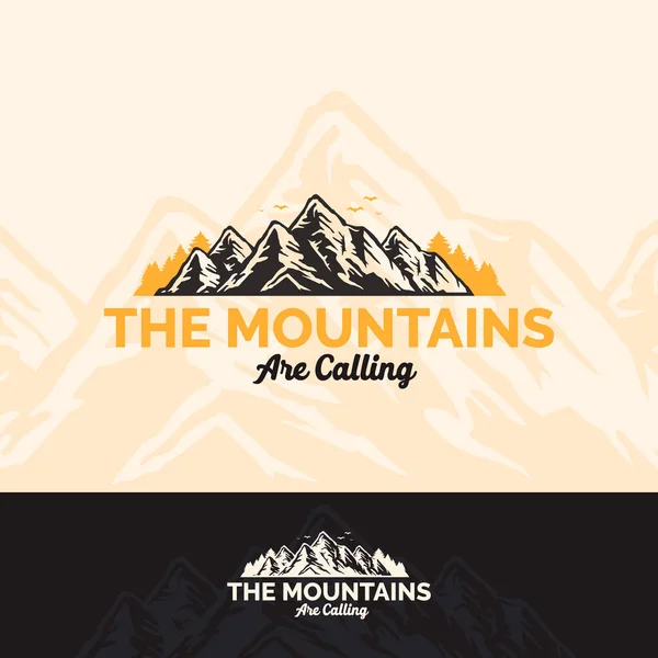 Λογότυπο Βουνό Για Περιπέτεια Εξωτερική Σχεδιασμός Για Εφαρμογές Για Κινητά — Διανυσματικό Αρχείο