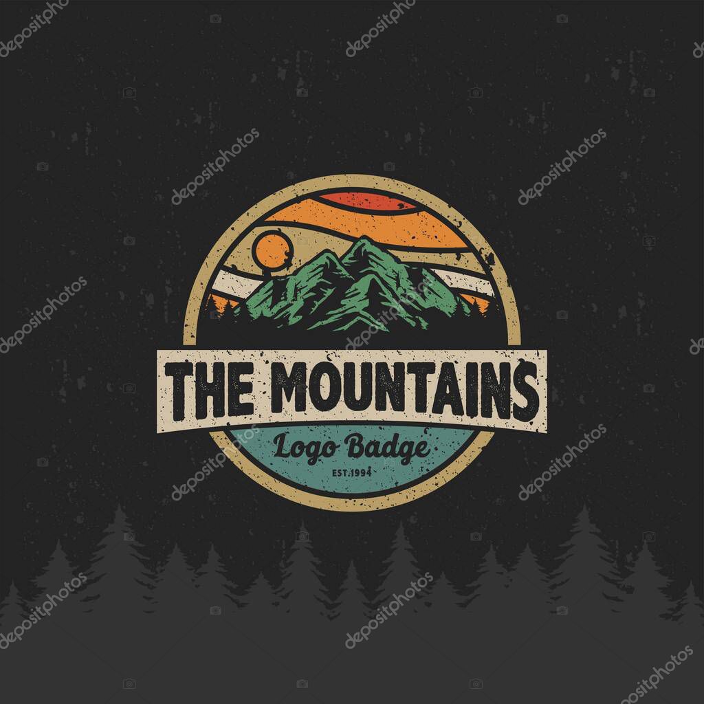 Vintage Premium Logo badge sticker hat shirt design outdoor adventure,  design for mobile apps or games vector Illustration