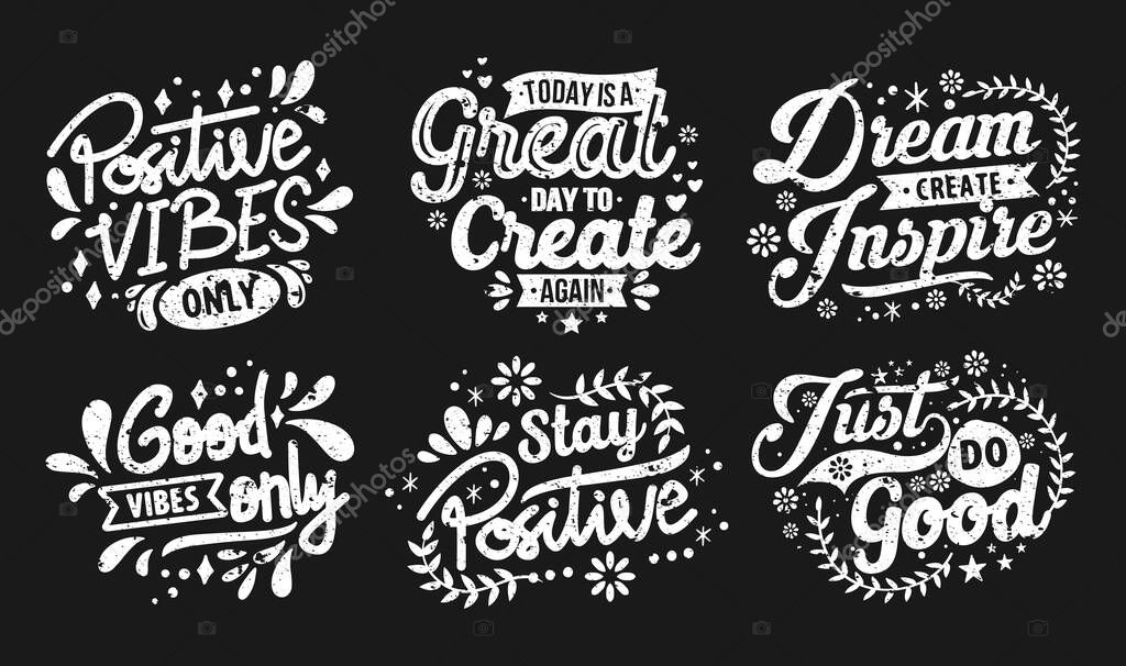 Random Vintage motivation quotes typography inspirational for poster, shirt, logo, sticker, card