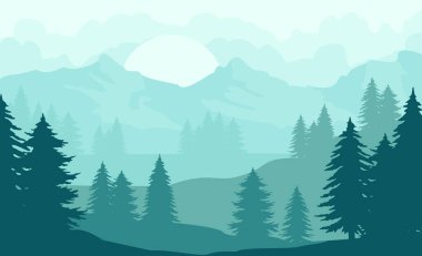 FLAT MÜDÜRN DESİJN BÖLGESİ GÜNEŞ GÜNEŞİ 'NDE PINE JUNGLE Ormanı' NIN İNTİHAR EDİLDİ