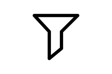 huni filtresi simgesi siyah dış hat vektörü