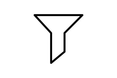 huni filtresi simgesi siyah dış hat vektörü