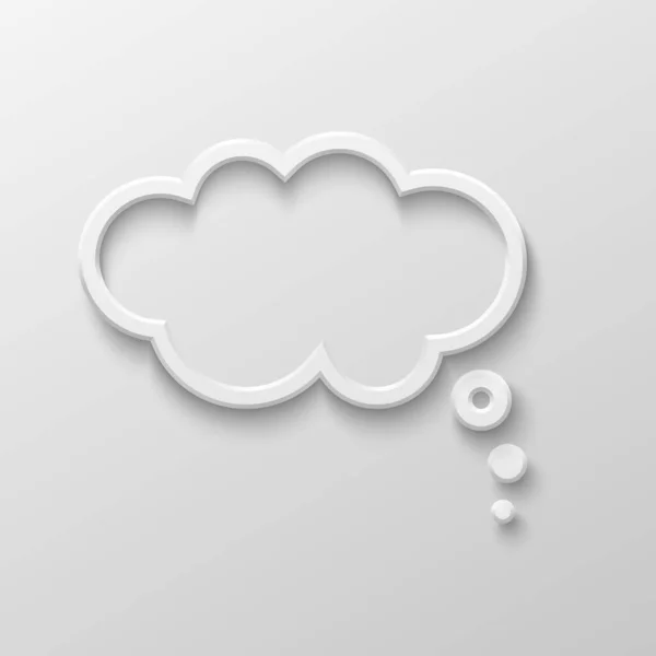 Vektor Weißes Leeres Sprechblasensymbol Auf Weißem Hintergrund Realistische Illustration Wolkenform Vektorgrafiken