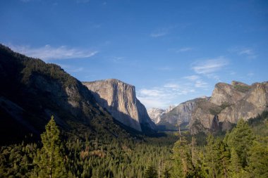 Yosemite Ulusal Park Vadisi Yaz Manzarası Tünel Manzarası