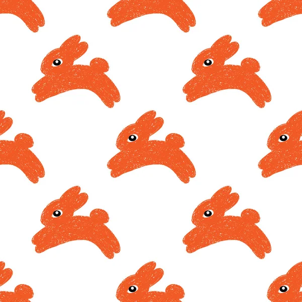 Simple and cute seamless pattern with bunnies