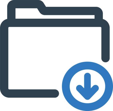 Kolayca düzenleyebilen ya da düzenleyebilen dizin indirilmiş Vektör simgesi