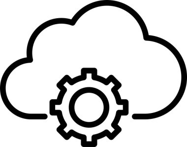 Kolayca düzenleyebilen ve düzenleyebilen izole edilmiş vektör simgesi bulut ayarı