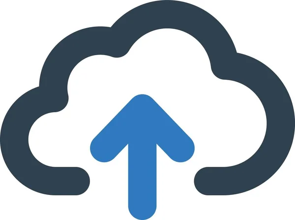 Φόρτωση Cloud Μεμονωμένο Εικονίδιο Διάνυσμα Οποίο Μπορεί Εύκολα Τροποποιήσει Επεξεργαστεί — Διανυσματικό Αρχείο