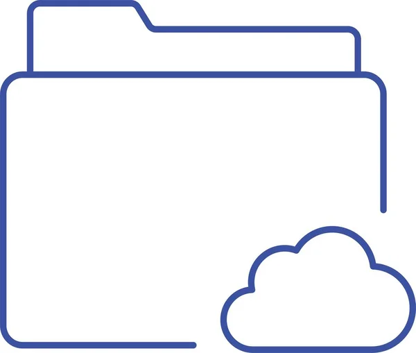 Cloud Folder Isolated Vector Icon Das Leicht Geändert Oder Bearbeitet — Stockvektor