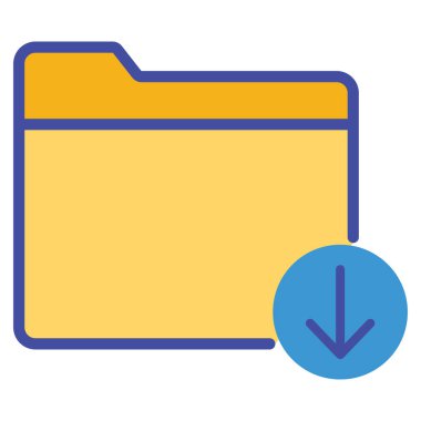 Kolayca düzenleyebilen ya da düzenleyebilen dizin indirilmiş Vektör simgesi