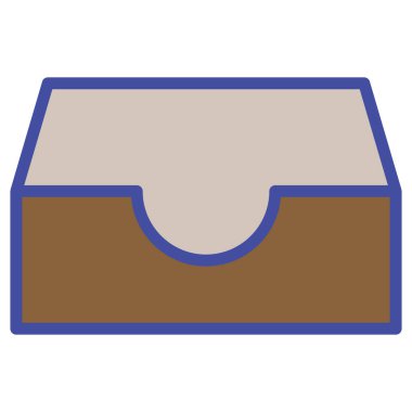 Kolayca değiştirebilen ya da düzenleyebilen Çekmece İzole Vektör simgesi