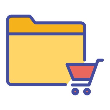 Cart dizini izole edilmiş Vektör simgesi kolayca düzenleyebilir ya da değiştirebilir