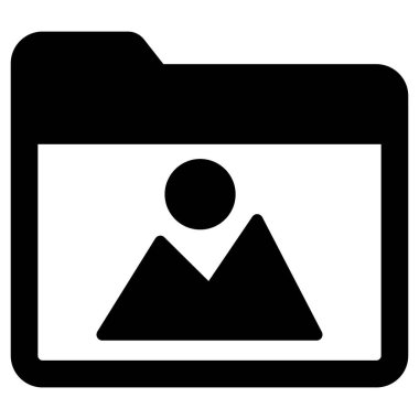 Kolayca düzenleyebilen ve düzenleyebilen resim dizini izole edilmiş Vektör simgesi