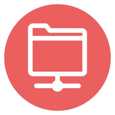 Kolayca düzenleyebilen ve düzenleyebilen ağ dizini izole edilmiş Vektör simgesi