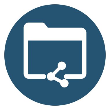 Kolayca değiştirebilen ya da düzenleyebilen dizin paylaşımı izole edilmiş Vektör simgesi