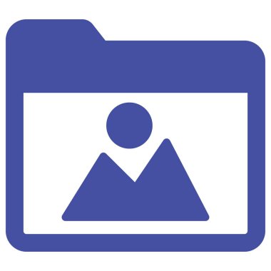 Kolayca düzenleyebilen ve düzenleyebilen resim dizini izole edilmiş Vektör simgesi