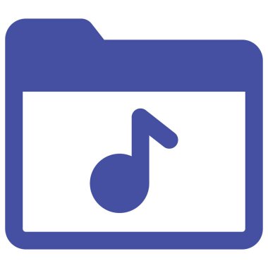 müzik dizini izole edilmiş vektör simgesi kolayca değiştirilebilir ya da düzenlenebilir