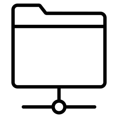 Kolayca düzenleyebilen ve düzenleyebilen ağ dizini izole edilmiş Vektör simgesi