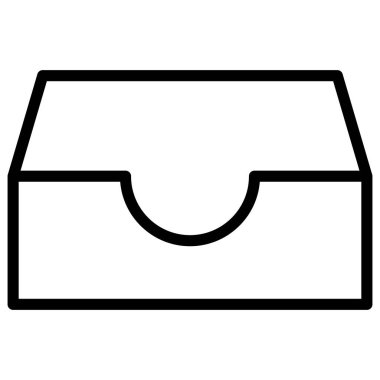 Kolayca değiştirebilen ya da düzenleyebilen Çekmece İzole Vektör simgesi