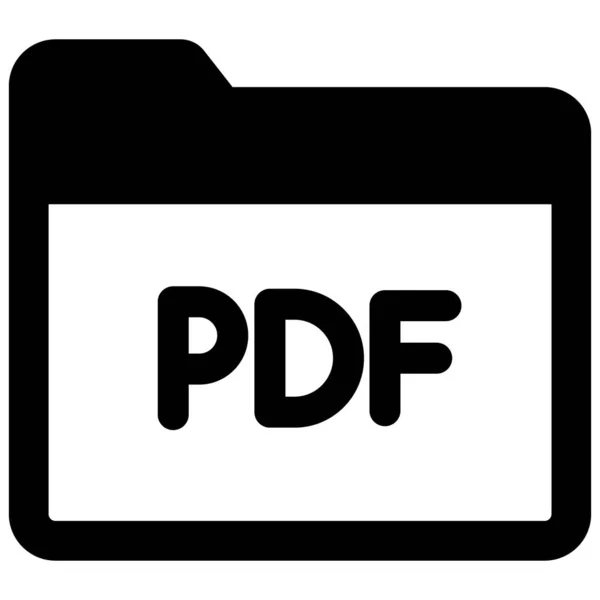 Pasta Pdf Ícone Vetor Isolado Que Pode Facilmente Modificar Editar — Vetor de Stock