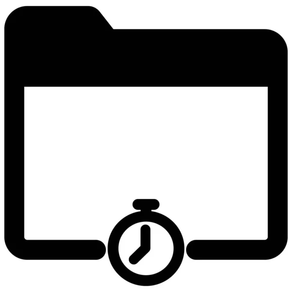 Folder Stopwatch Izolowana Ikona Wektora Która Może Łatwo Modyfikować Lub — Wektor stockowy
