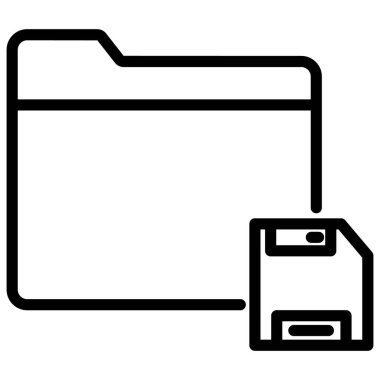 Disket dizini izole edilmiş Vektör simgesi kolayca değiştirilebilir ya da düzenlenebilir